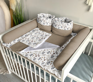 Wickelauflage mit abnehmbaren Bezug und wasserdichter Matratze - Changing mat | set of 6 elements | Twigs plus brown-SleepeSheep- - SleepeSheep