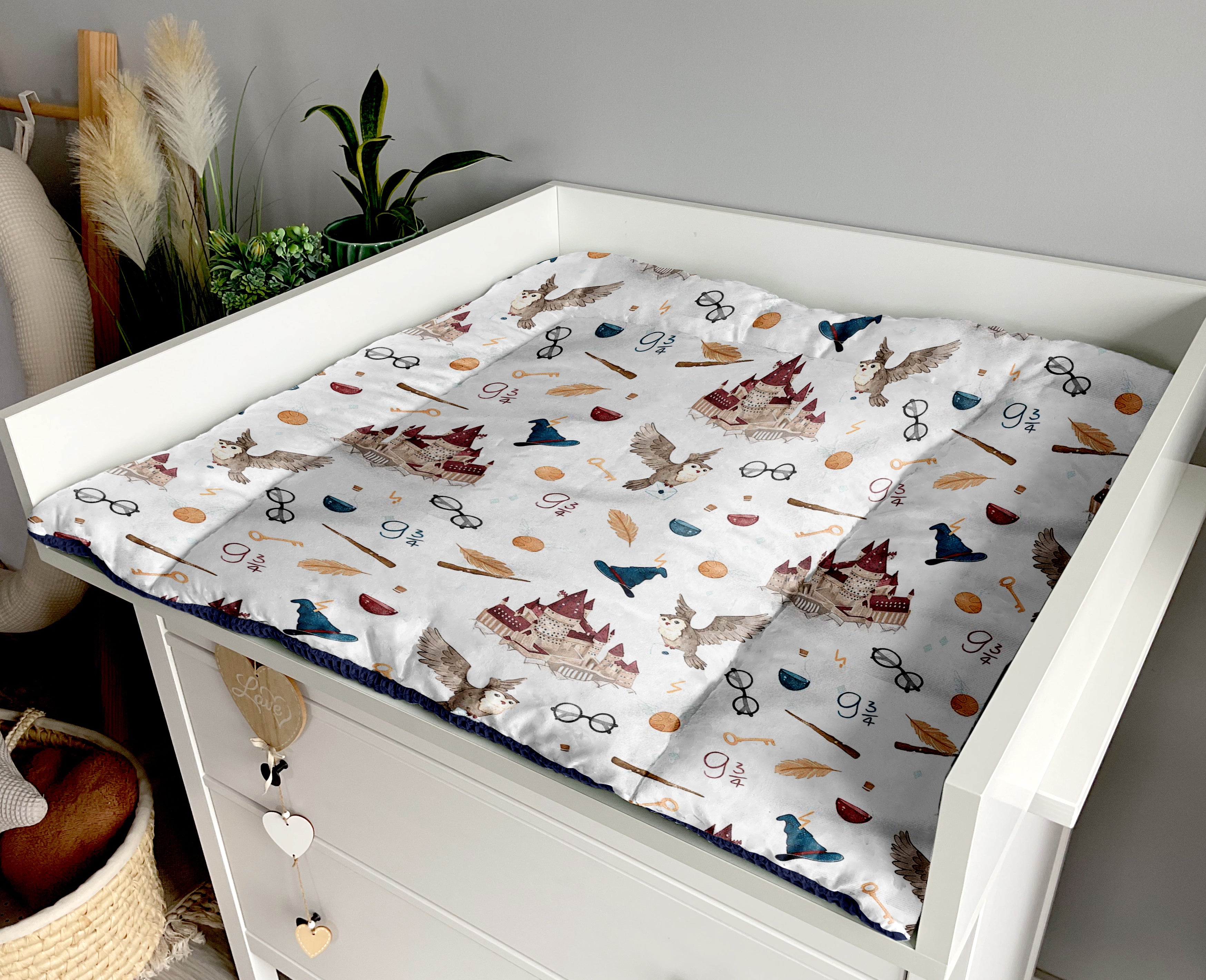 Changing mat | School of magic and navy blue