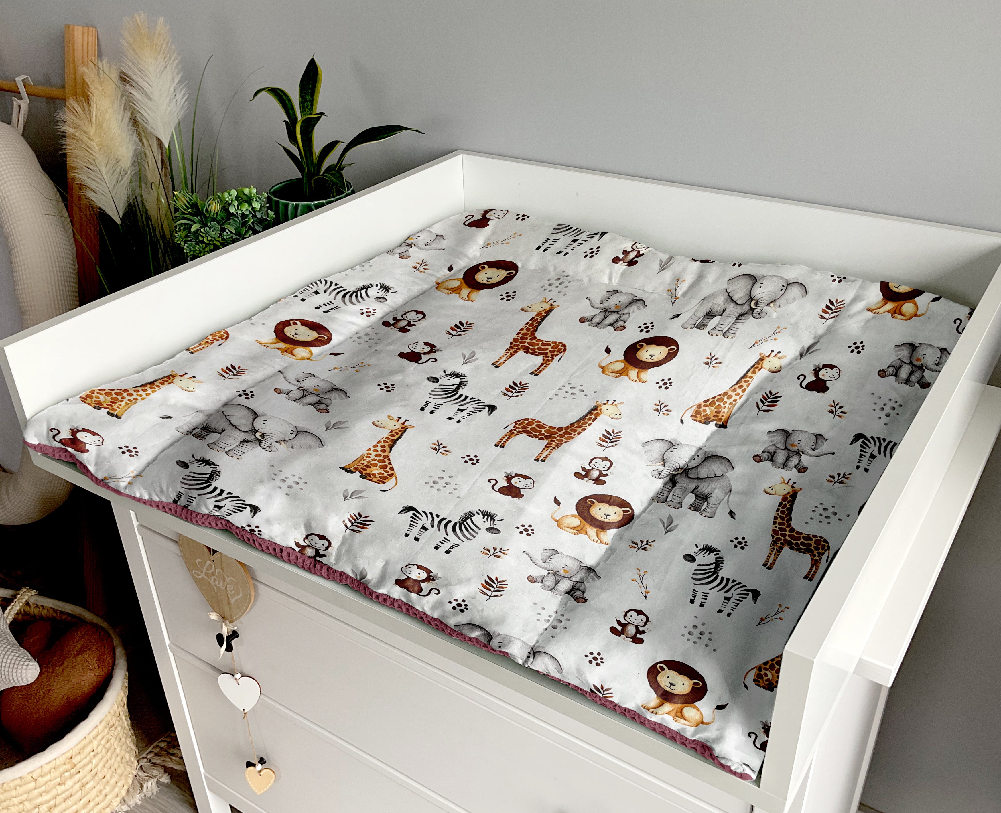 Changing mat | set of 6 elements | ZOO and blueberry