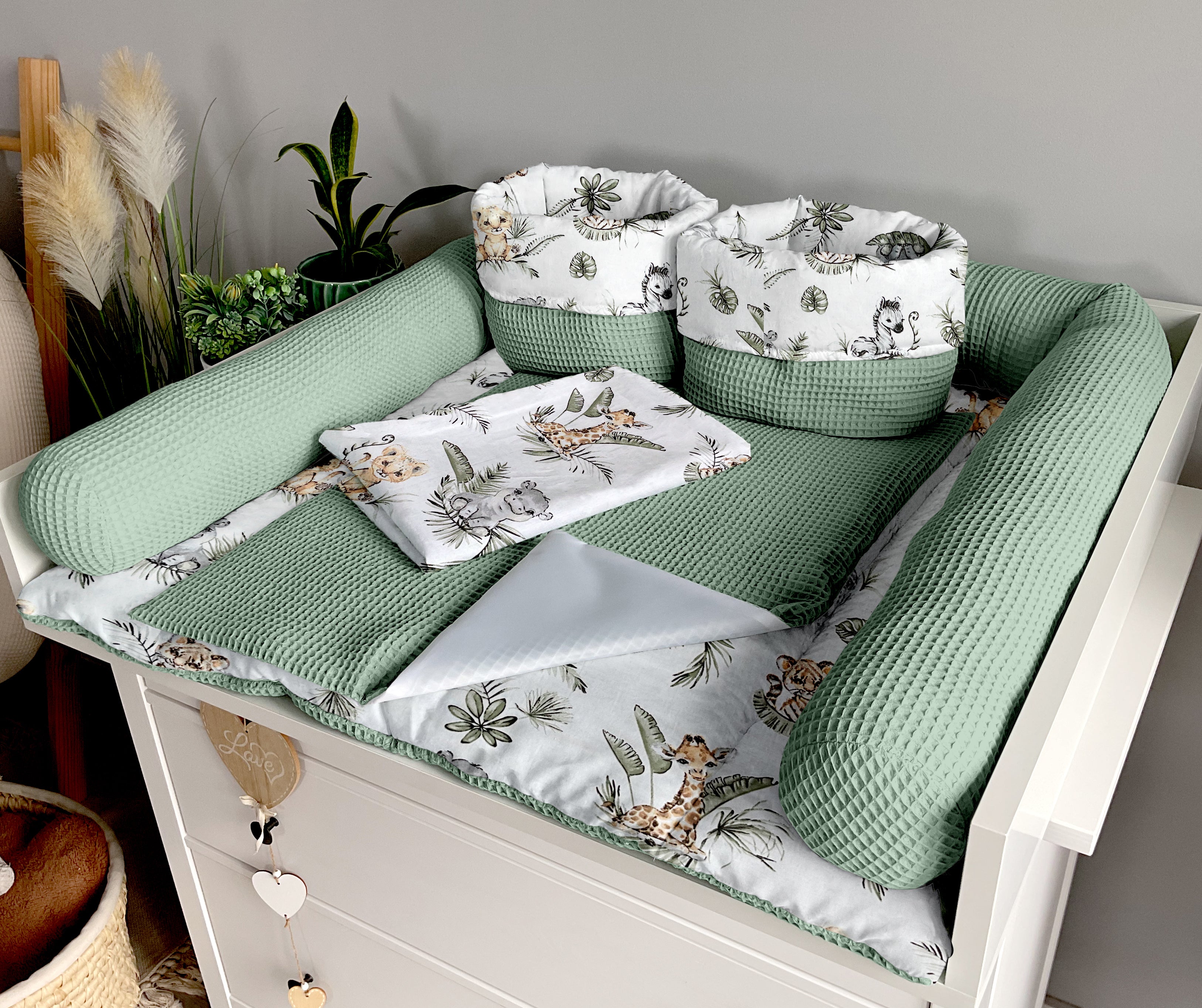 Changing mat | set of 6 elements | Safari and dirty mint