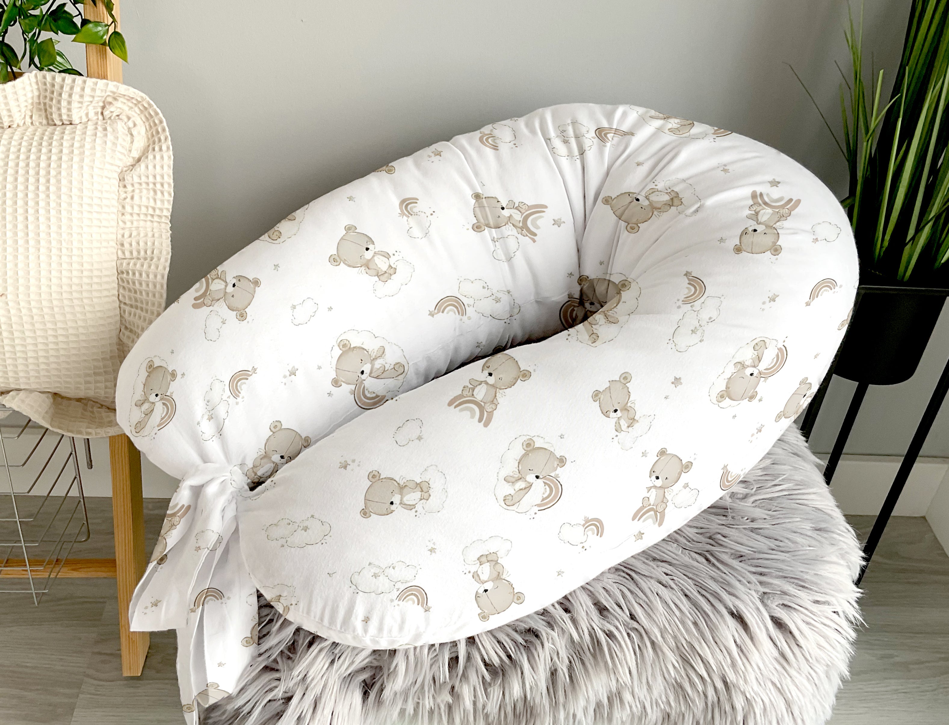 2-in-1 Nursing and Maternity Pillow for Feeding and Sleeping | Teddy bears