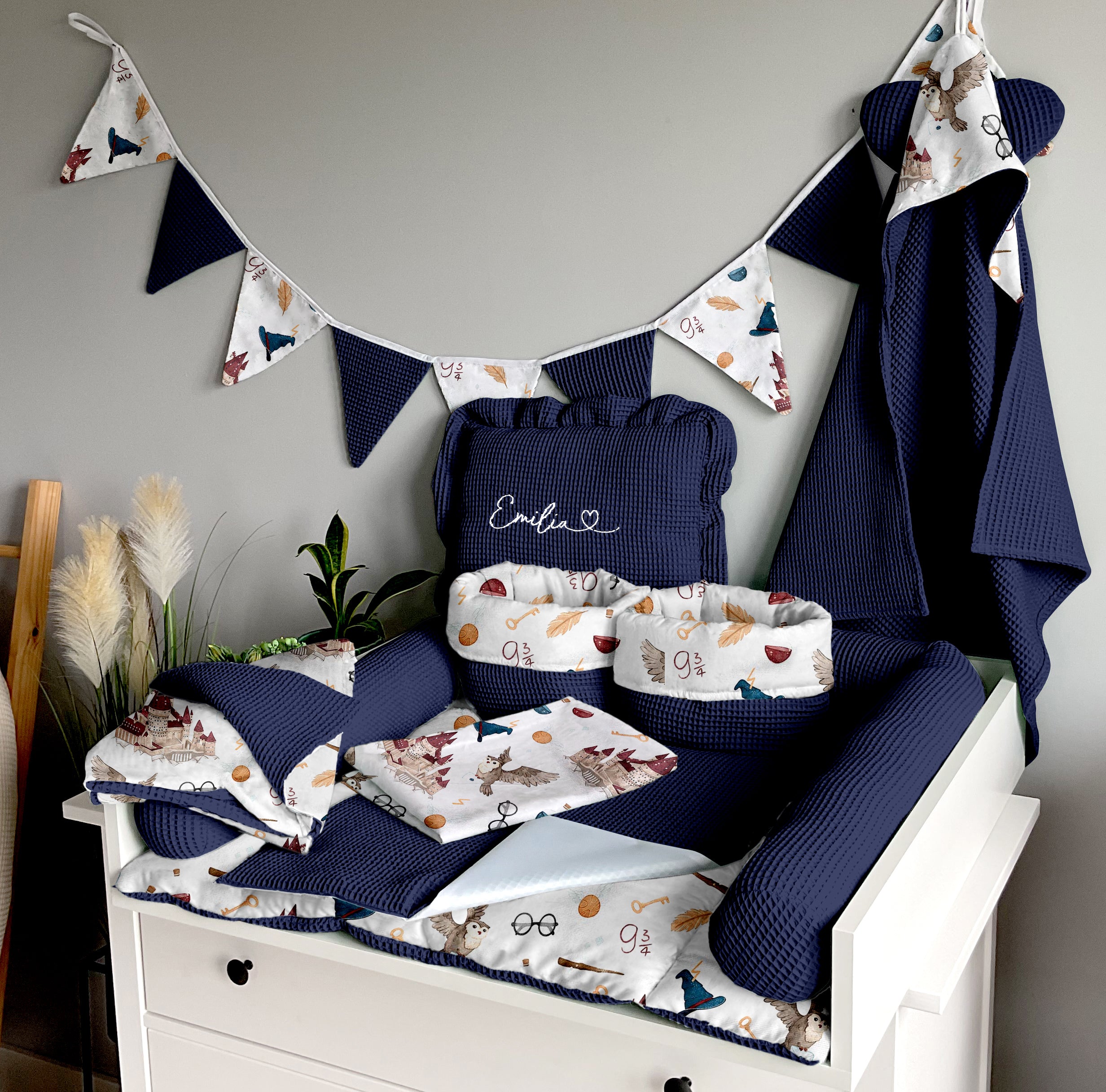 Changing mat | School of magic and navy blue