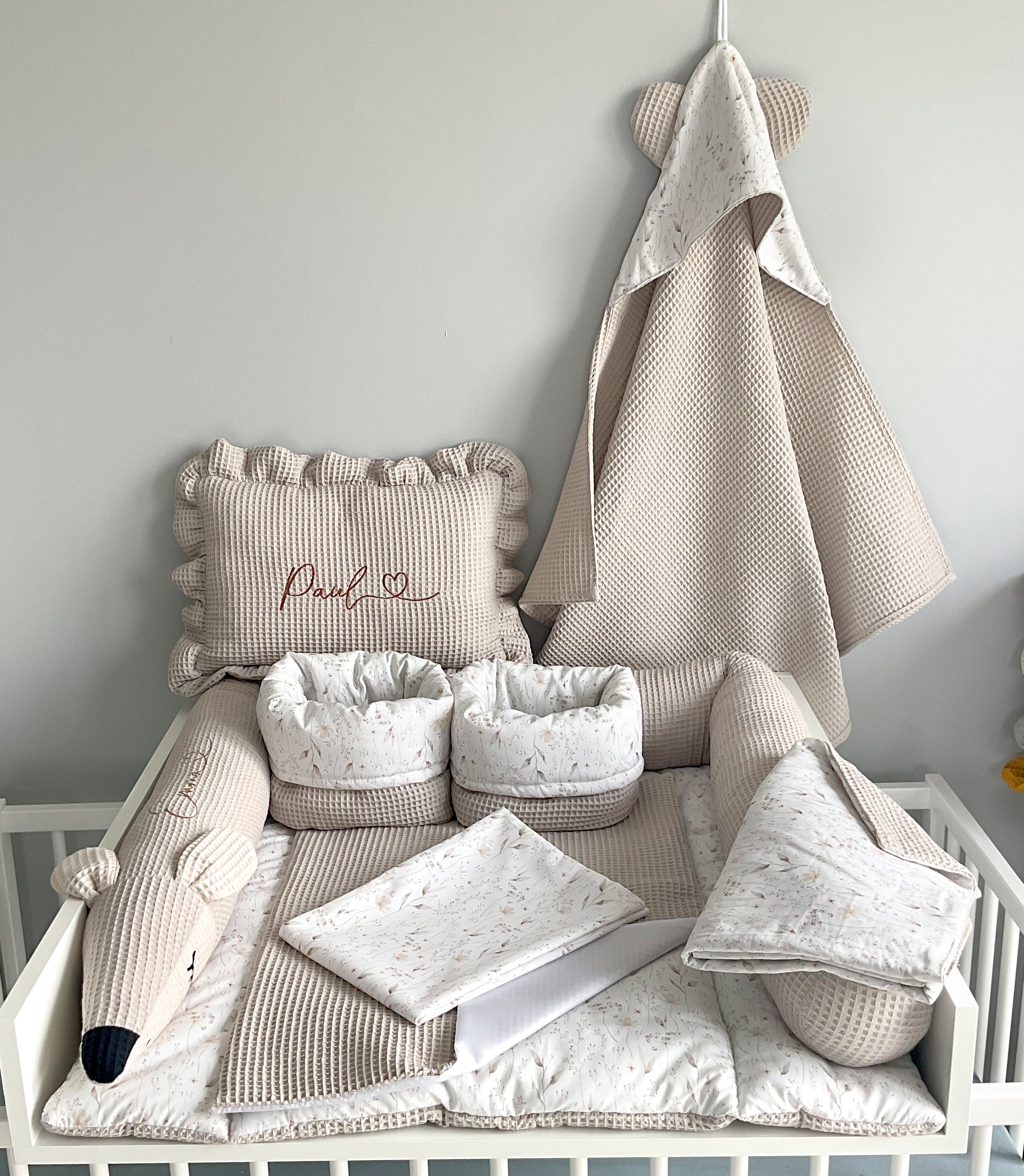 Wickelauflage mit abnehmbaren Bezug und wasserdichter Matratze - Changing mat | Grass (roll Reh)-SleepeSheep-Set 7-50cm W 70cm H- - SleepeSheep