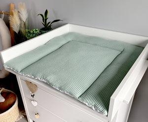 Wickelauflage mit abnehmbaren Bezug und wasserdichter Matratze - Changing mat | Mini Eukalyptus (Roll in pattern)-SleepeSheep- - SleepeSheep