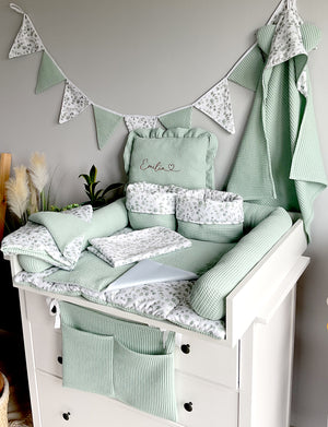 Wickelauflage mit abnehmbaren Bezug und wasserdichter Matratze - Changing mat | Mini Eukalyptus-SleepeSheep-Set 9-50cm W 70cm H- - SleepeSheep