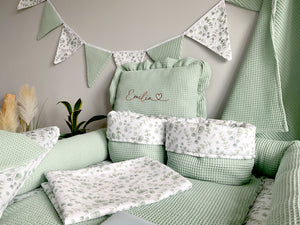 Wickelauflage mit abnehmbaren Bezug und wasserdichter Matratze - Changing mat | Mini Eukalyptus (Roll in pattern)-SleepeSheep- - SleepeSheep