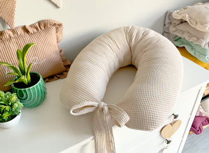 Nursing pillow | Feeding pillow for mom | Sleeping pillow for pregnant women | Pregnancy pillow | Light beige - SleepeSheep