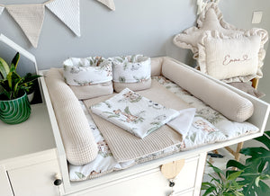 Wickelauflage mit abnehmbaren Bezug und wasserdichter Matratze - Changing mat | set of 6 elements | Safari-SleepeSheep- - SleepeSheep