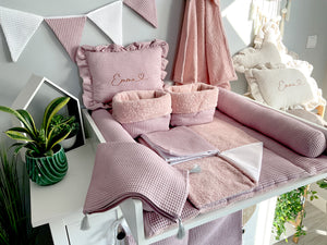 Wickelauflage mit abnehmbaren Bezug und wasserdichter Matratze - Changing mat with snaps | Dirty pink Frotte-SleepeSheep- - SleepeSheep