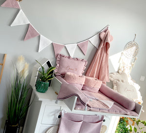 Wickelauflage mit abnehmbaren Bezug und wasserdichter Matratze - Changing mat with snaps | Dirty pink Frotte-SleepeSheep- - SleepeSheep