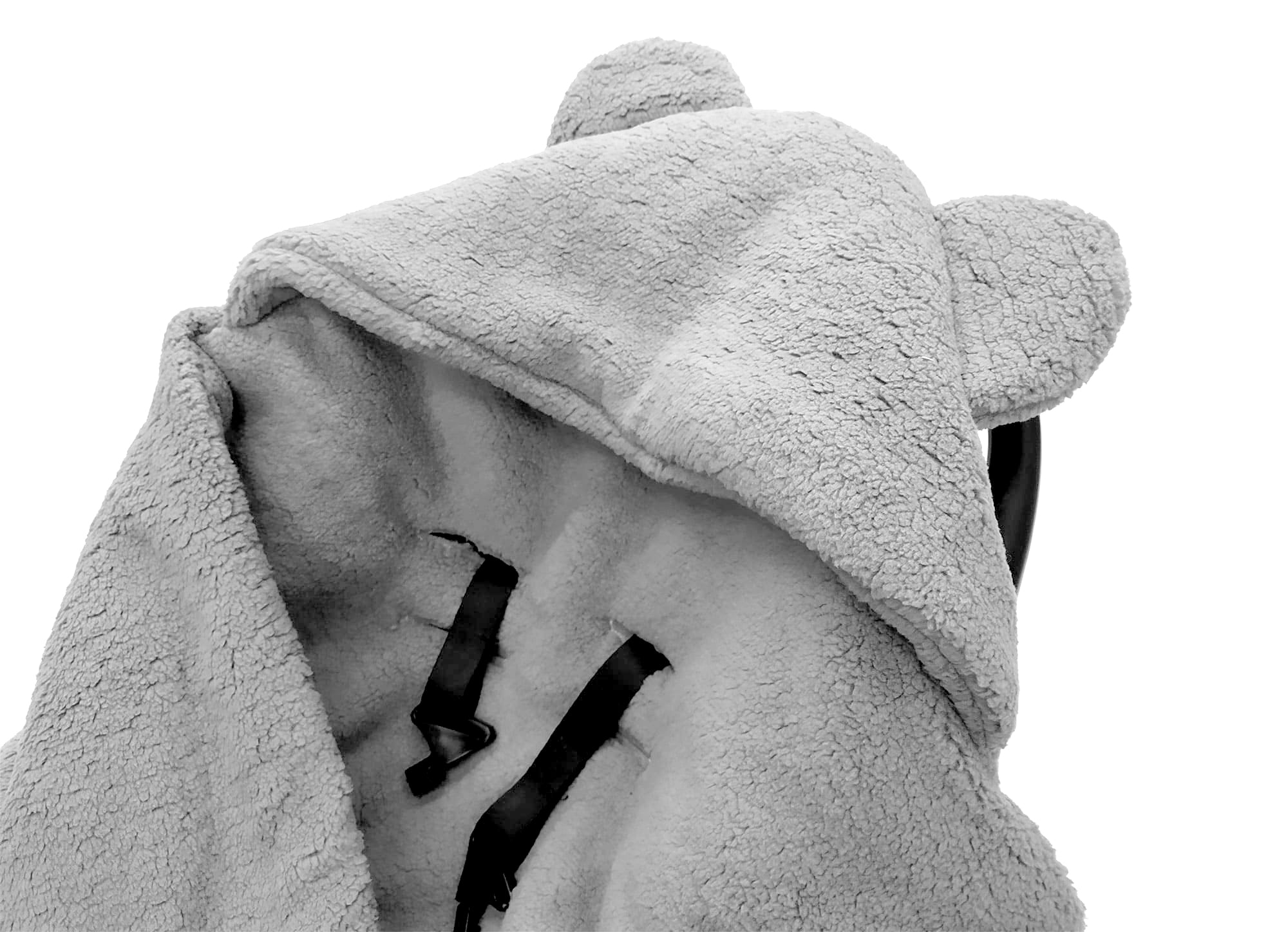 Winter blanket, swaddle for car seat carriers 3 and 5 point belt system | Grey - SleepeSheep