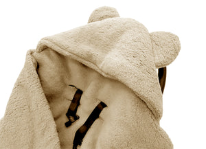 Winter blanket, swaddle for car seat carriers 3 and 5 point belt system | Beige - SleepeSheep