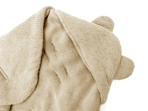 Winter blanket, swaddle for car seat carriers 3 and 5 point belt system | Beige - SleepeSheep