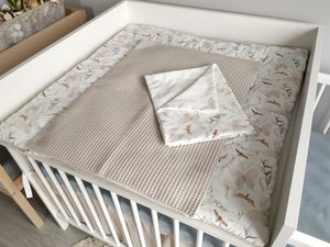 Wickelauflage mit abnehmbaren Bezug und wasserdichter Matratze - Changing mat | Moths-SleepeSheep-Set 2-50cm W 70cm H- - SleepeSheep