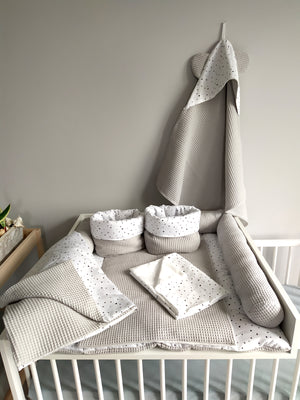 Wickelauflage mit abnehmbaren Bezug und wasserdichter Matratze - Changing mat | Confetti and gray-SleepeSheep-Set 6-50cm W 70cm H- - SleepeSheep