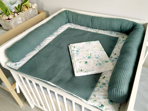 Wickelauflage mit abnehmbaren Bezug und wasserdichter Matratze - Changing mat | Eukalyptus-SleepeSheep-Set 3-50cm W 70cm H- - SleepeSheep