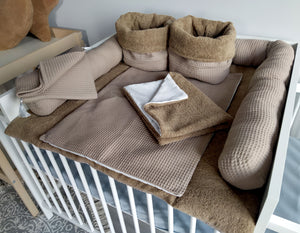 Wickelauflage mit abnehmbaren Bezug und wasserdichter Matratze - Changing mat | Dark beige Frotte-SleepeSheep-Set 5-50cm W 70cm H- - SleepeSheep