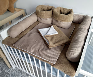 Wickelauflage mit abnehmbaren Bezug und wasserdichter Matratze - Changing mat | Dark beige Frotte-SleepeSheep-Set 4-50cm W 70cm H- - SleepeSheep