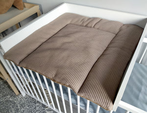 Wickelauflage mit abnehmbaren Bezug und wasserdichter Matratze - Changing mat | Dark beige Frotte-SleepeSheep-Set 1-50cm W 70cm H- - SleepeSheep