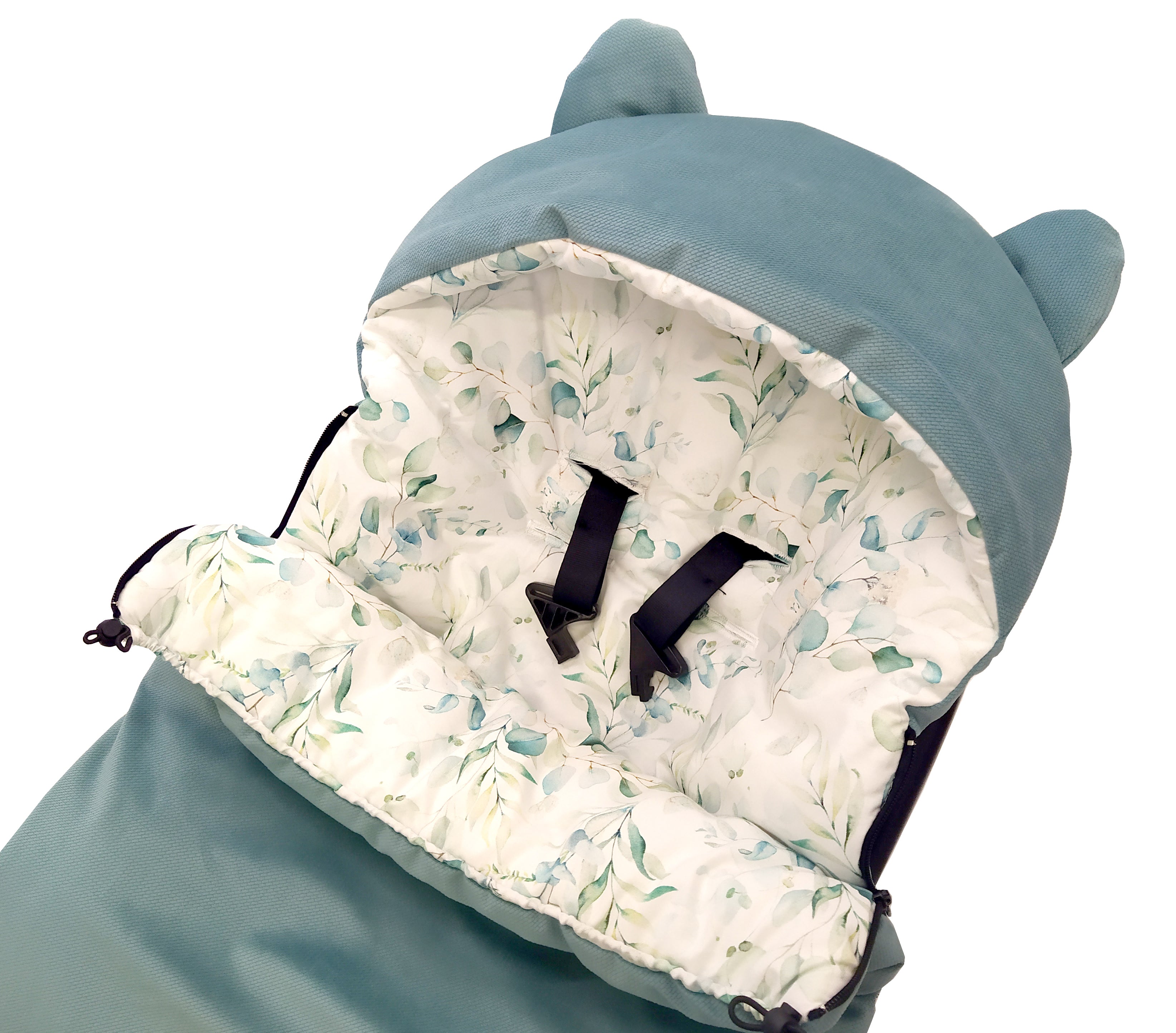3-in-1 winter swaddle for car seat | Eukalyptus - SleepeSheep