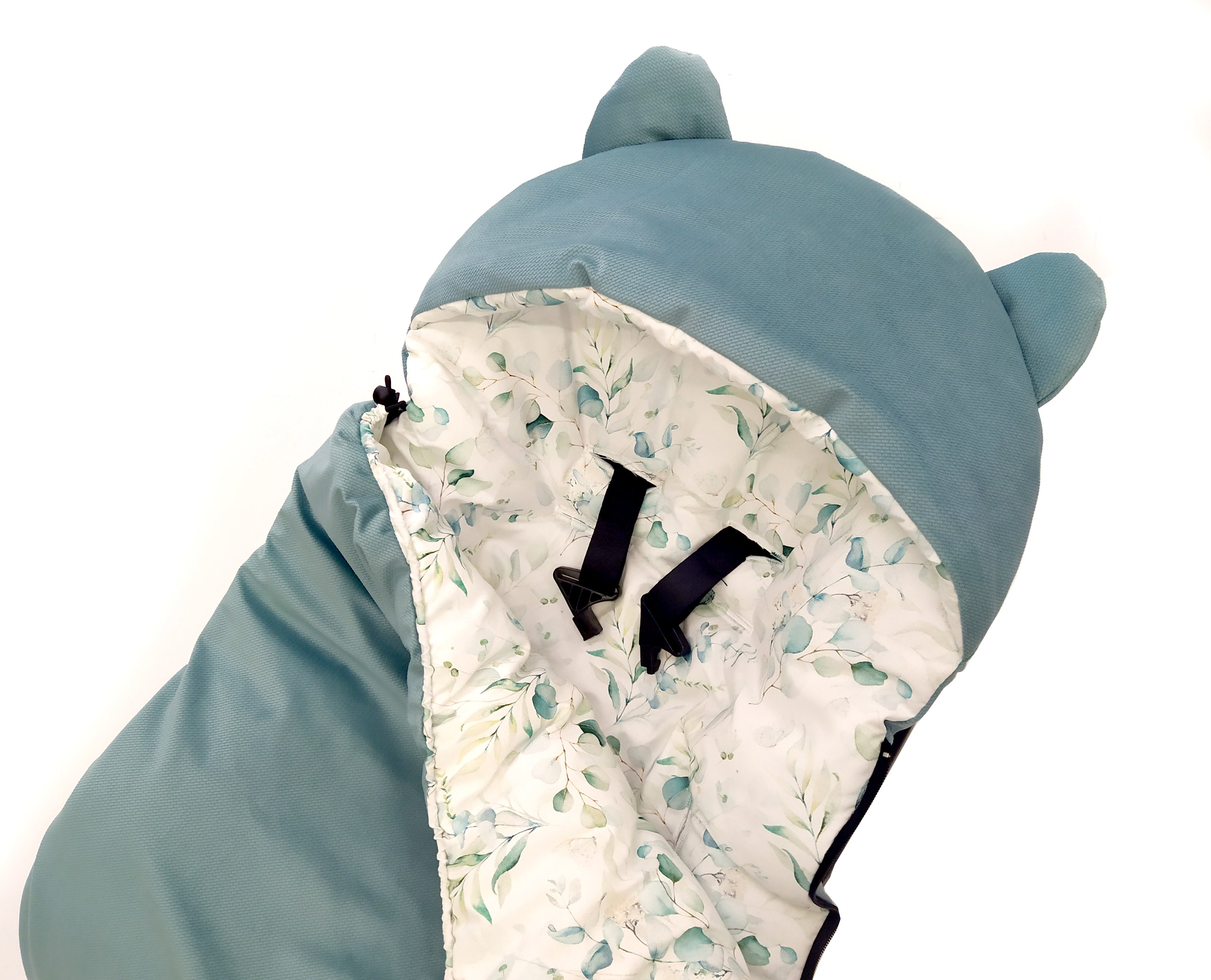 3-in-1 winter swaddle for car seat | Eukalyptus - SleepeSheep
