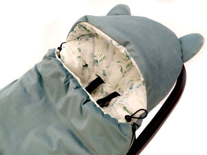 3-in-1 winter swaddle for car seat | Eukalyptus - SleepeSheep