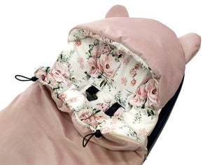 3-in-1 winter swaddle for car seat | Flowers - SleepeSheep