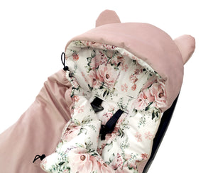 3-in-1 winter swaddle for car seat | Flowers - SleepeSheep