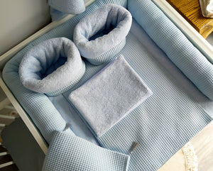 Wickelauflage mit abnehmbaren Bezug und wasserdichter Matratze - Changing mat | Blue Frotte-SleepeSheep- - SleepeSheep