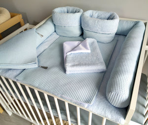 Wickelauflage mit abnehmbaren Bezug und wasserdichter Matratze - Changing mat | Blue Frotte-SleepeSheep-Set 5-50cm W 70cm H- - SleepeSheep