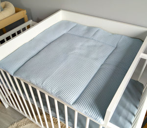 Wickelauflage mit abnehmbaren Bezug und wasserdichter Matratze - Changing mat | Blue Frotte-SleepeSheep-Set 1-50cm W 70cm H- - SleepeSheep
