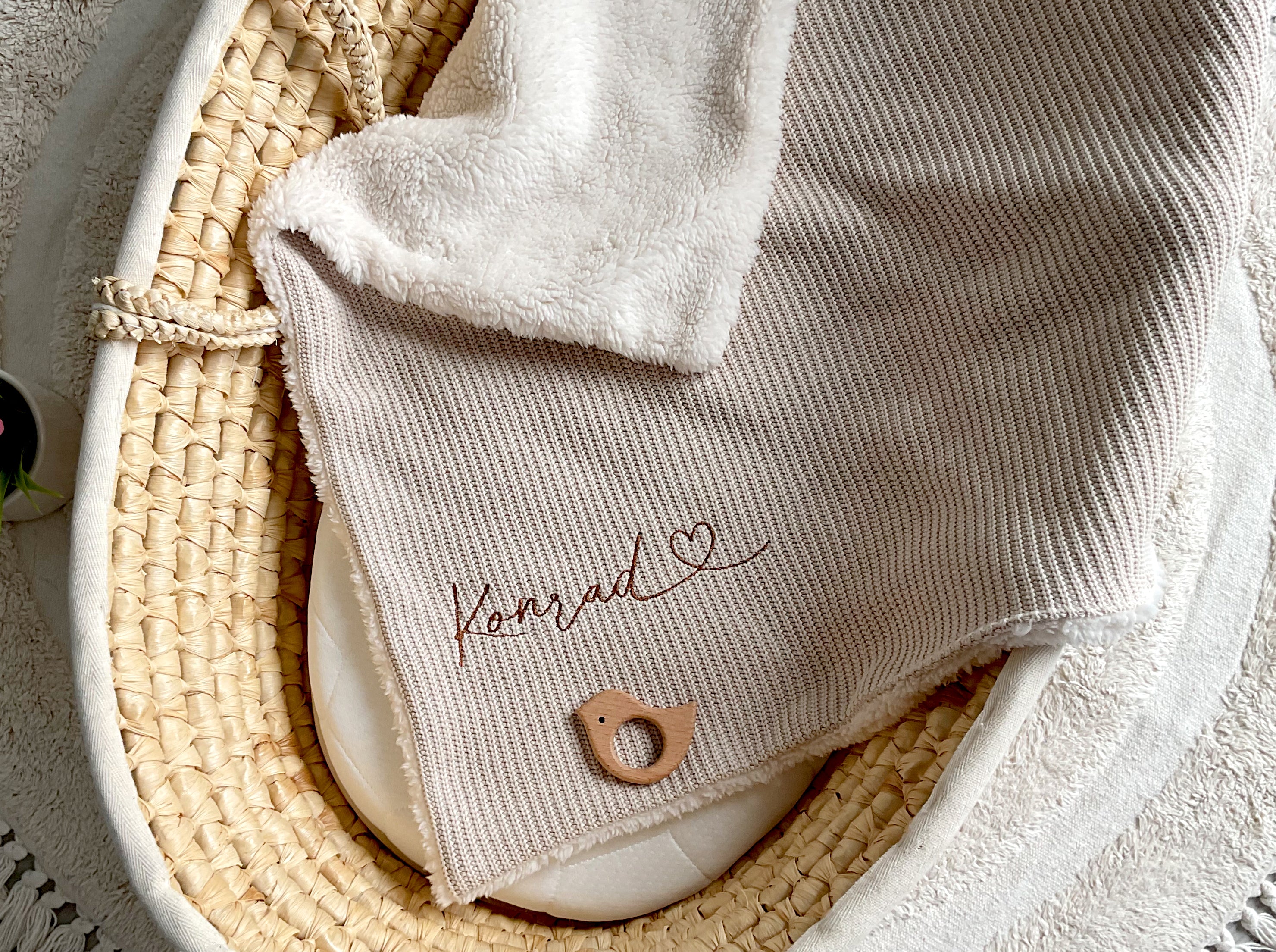 Personalisierbare Babydecke Teddyfell