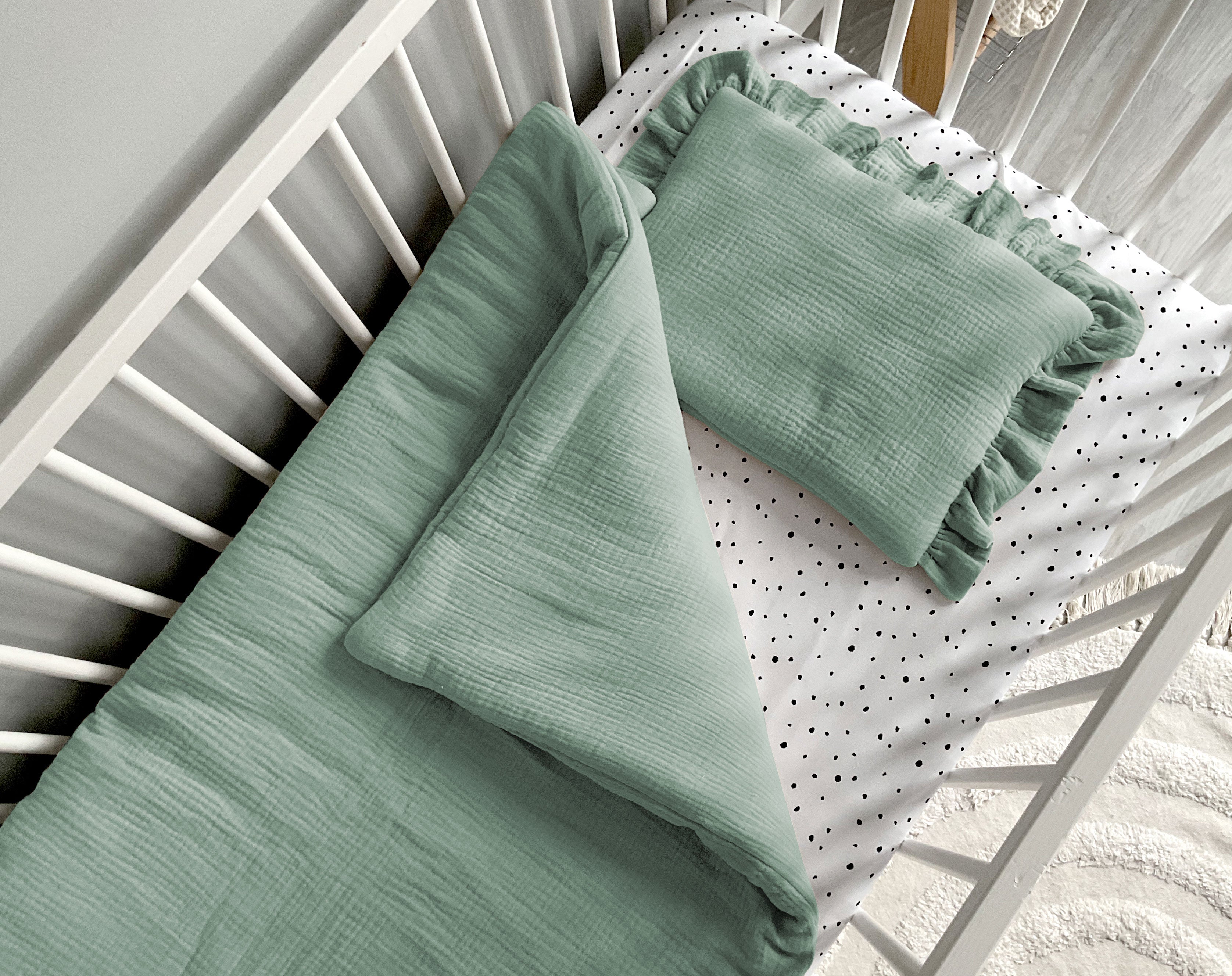 Musslin baby blanket + pillow with name | Bay