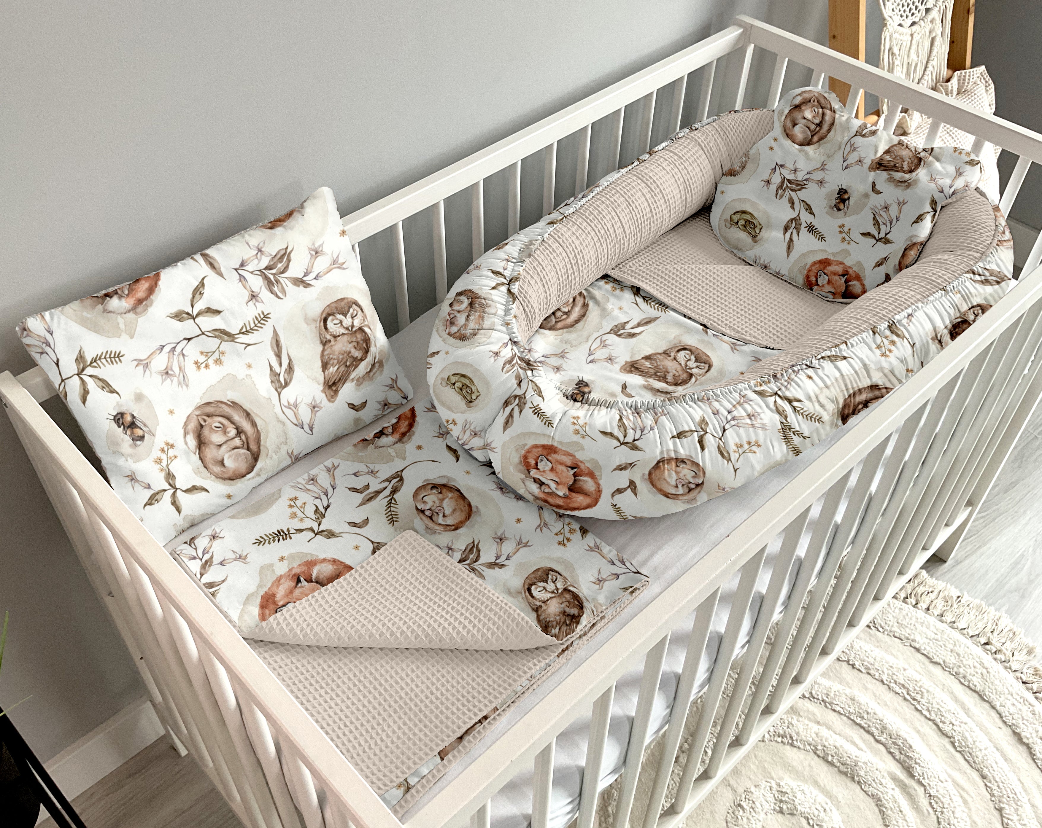 Babynestchen 5-teiliges Set | Verschlafen und sand [PREMIUM]