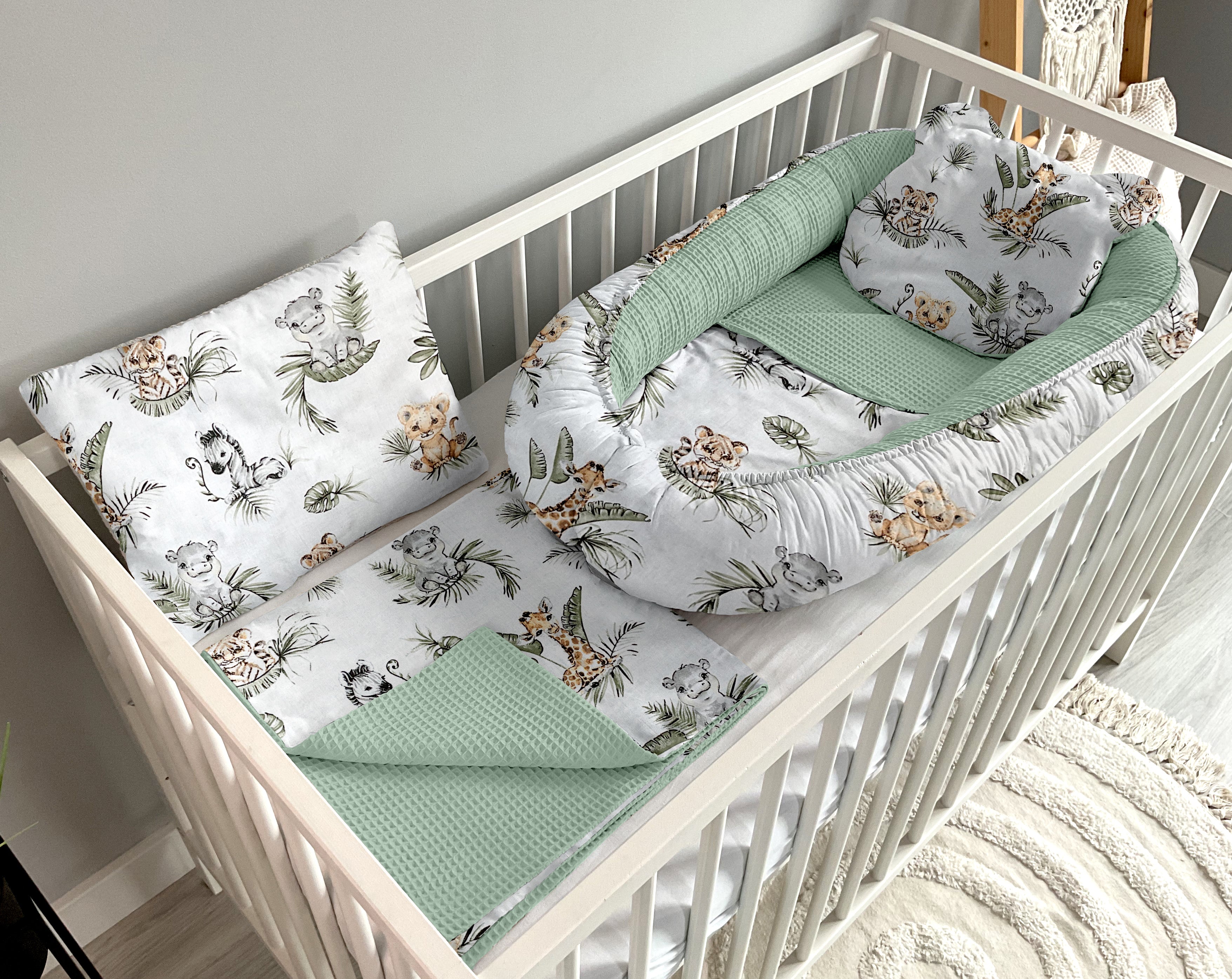 Babynest 5 piece set | Safari and Dirty mint