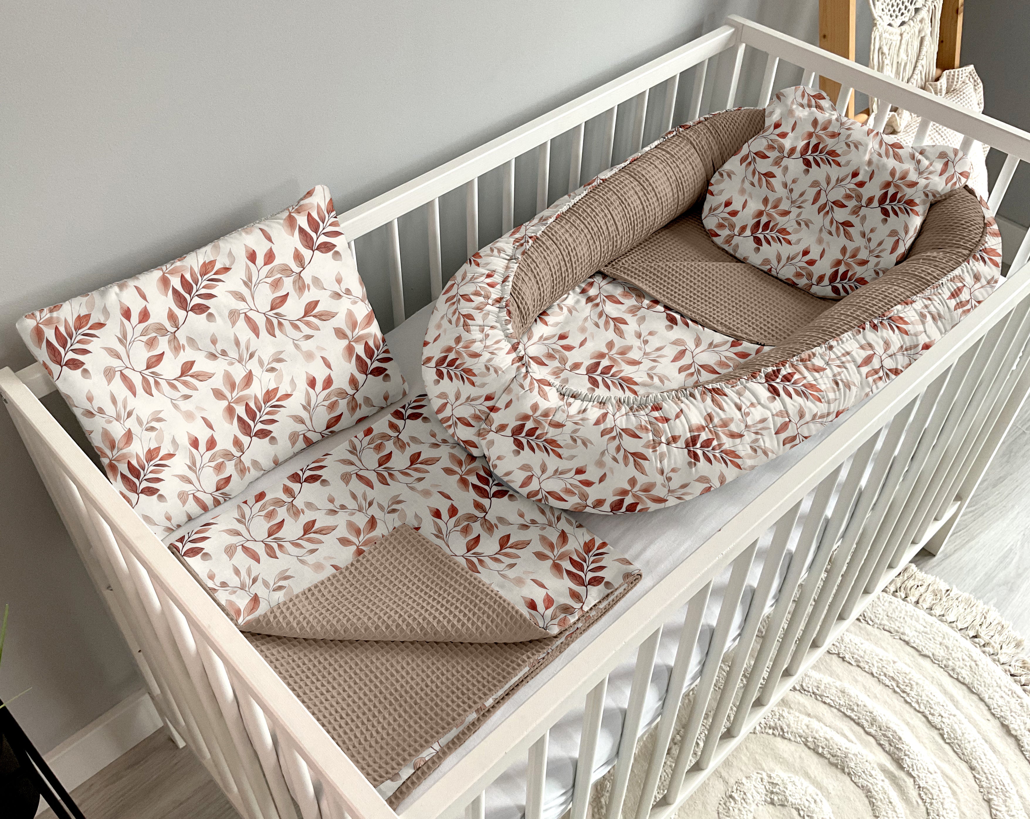 Babynestchen 5-teiliges Set | Blätter und braun [PREMIUM]