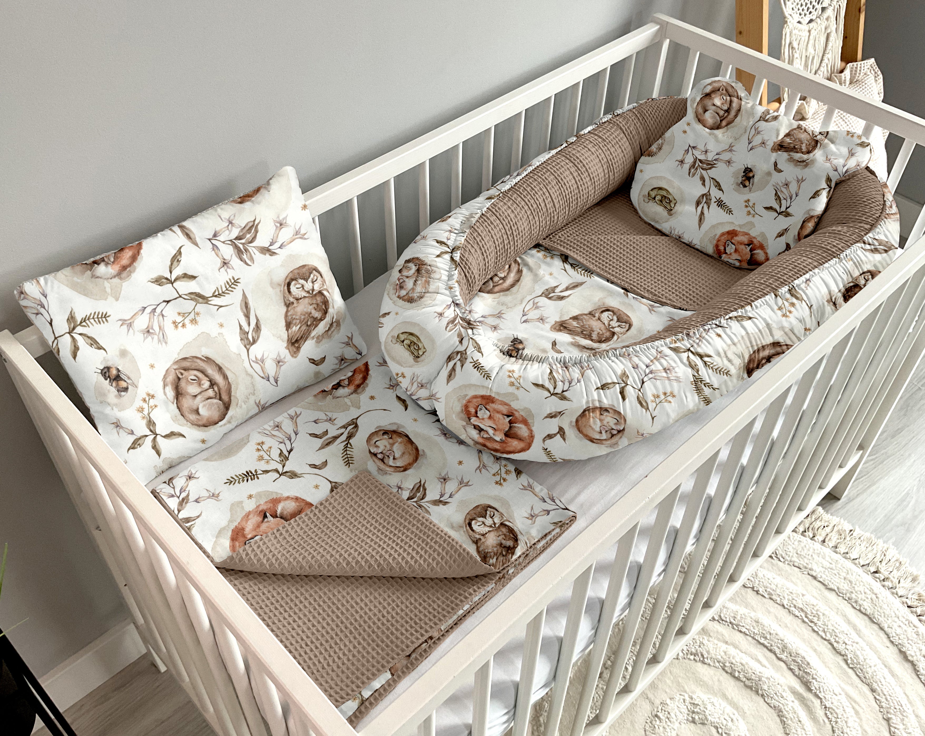 Babynestchen 5-teiliges Set | Schwellen und braun [PREMIUM]