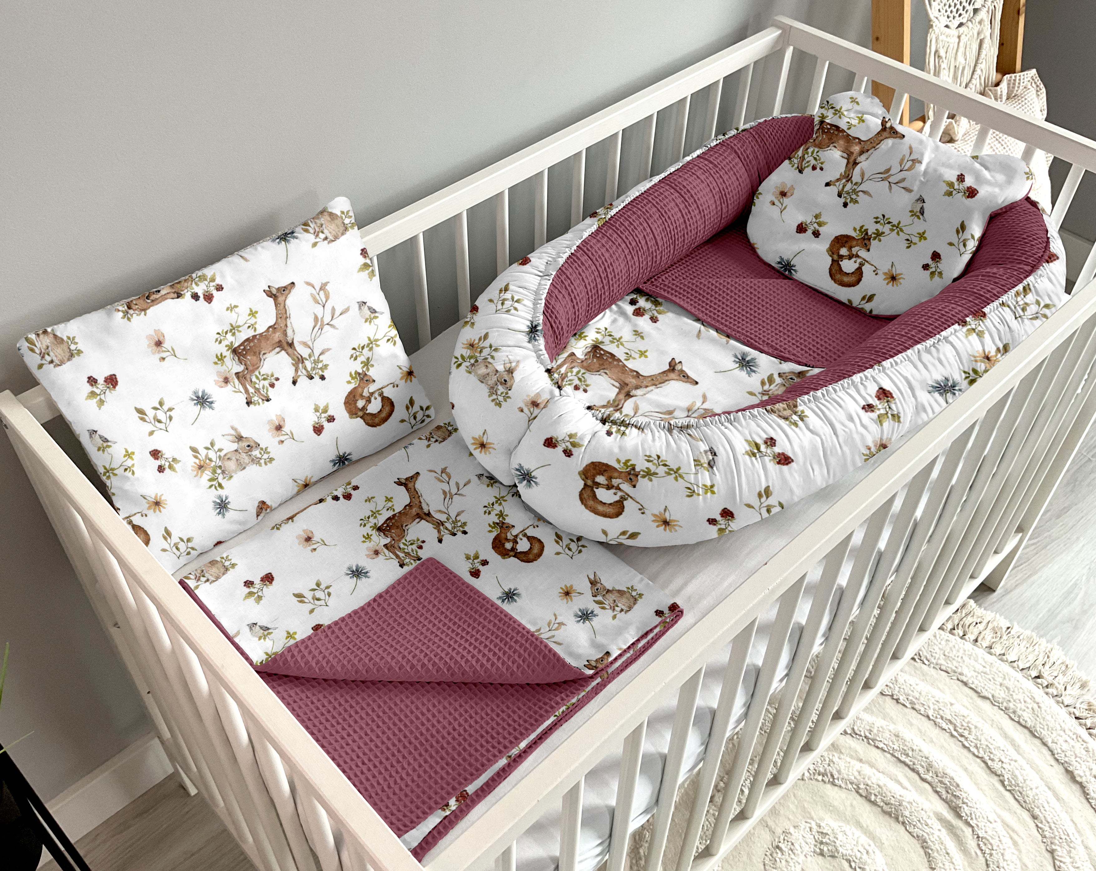 Babynestchen 5-teiliges Set | Polnischer Wald und Blaubeere [PREMIUM]