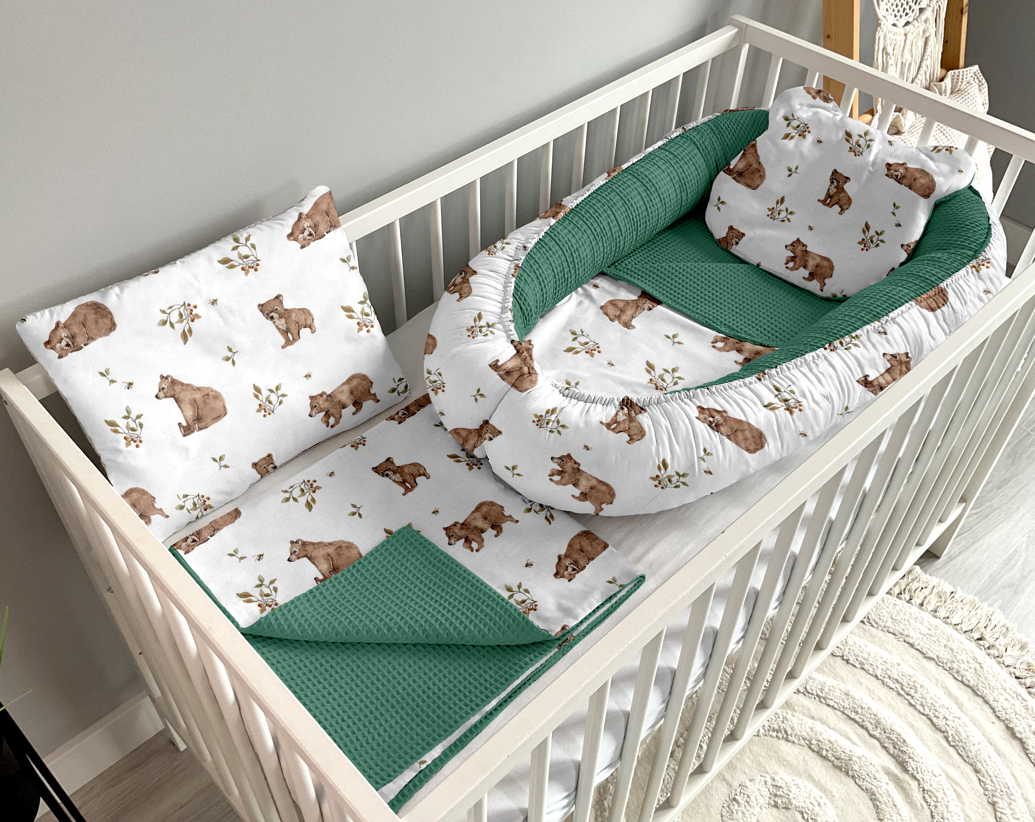 Babynest 5 piece set | Bears and bottle [PREMIUM]