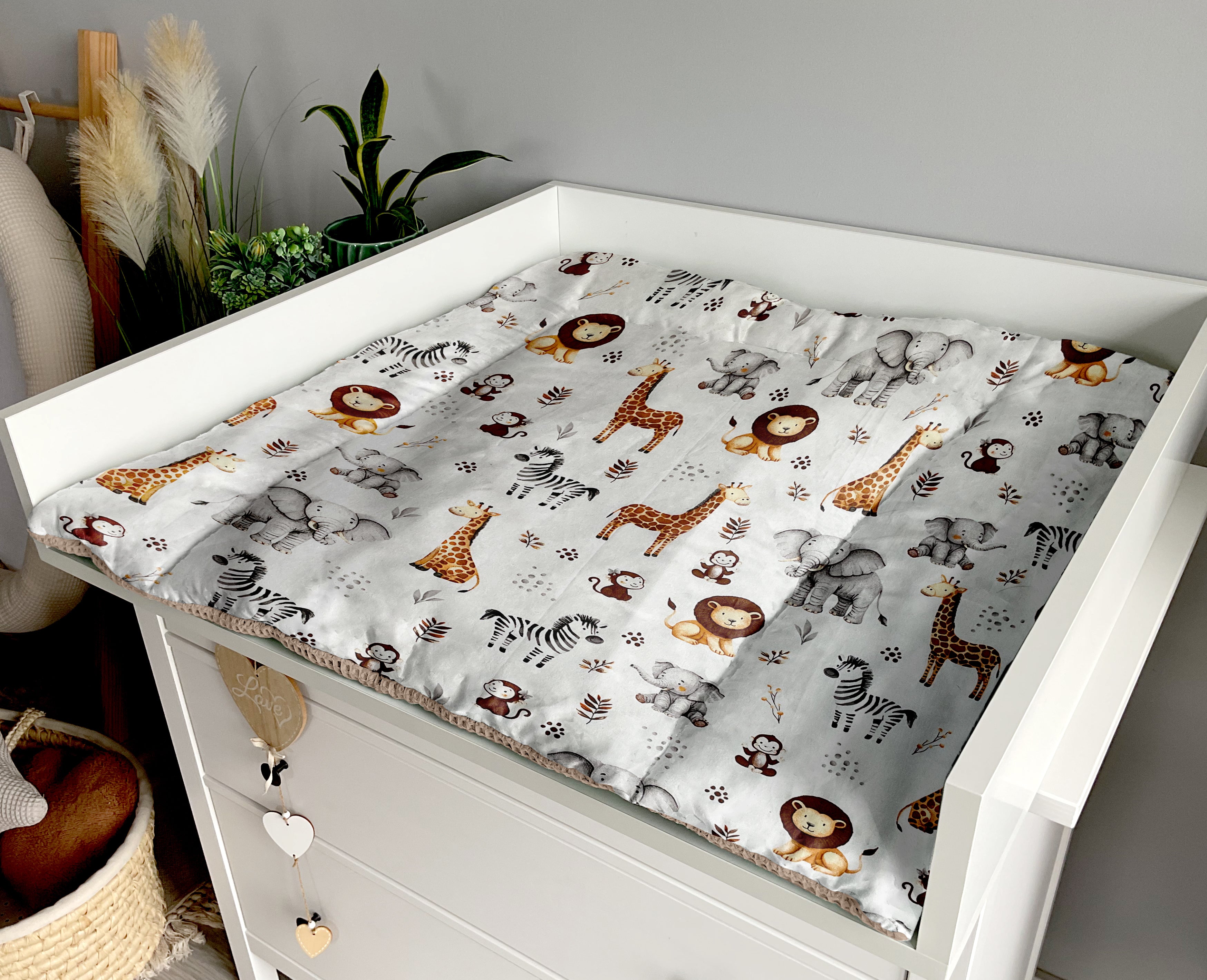 Changing mat | set of 6 elements | ZOO and brown