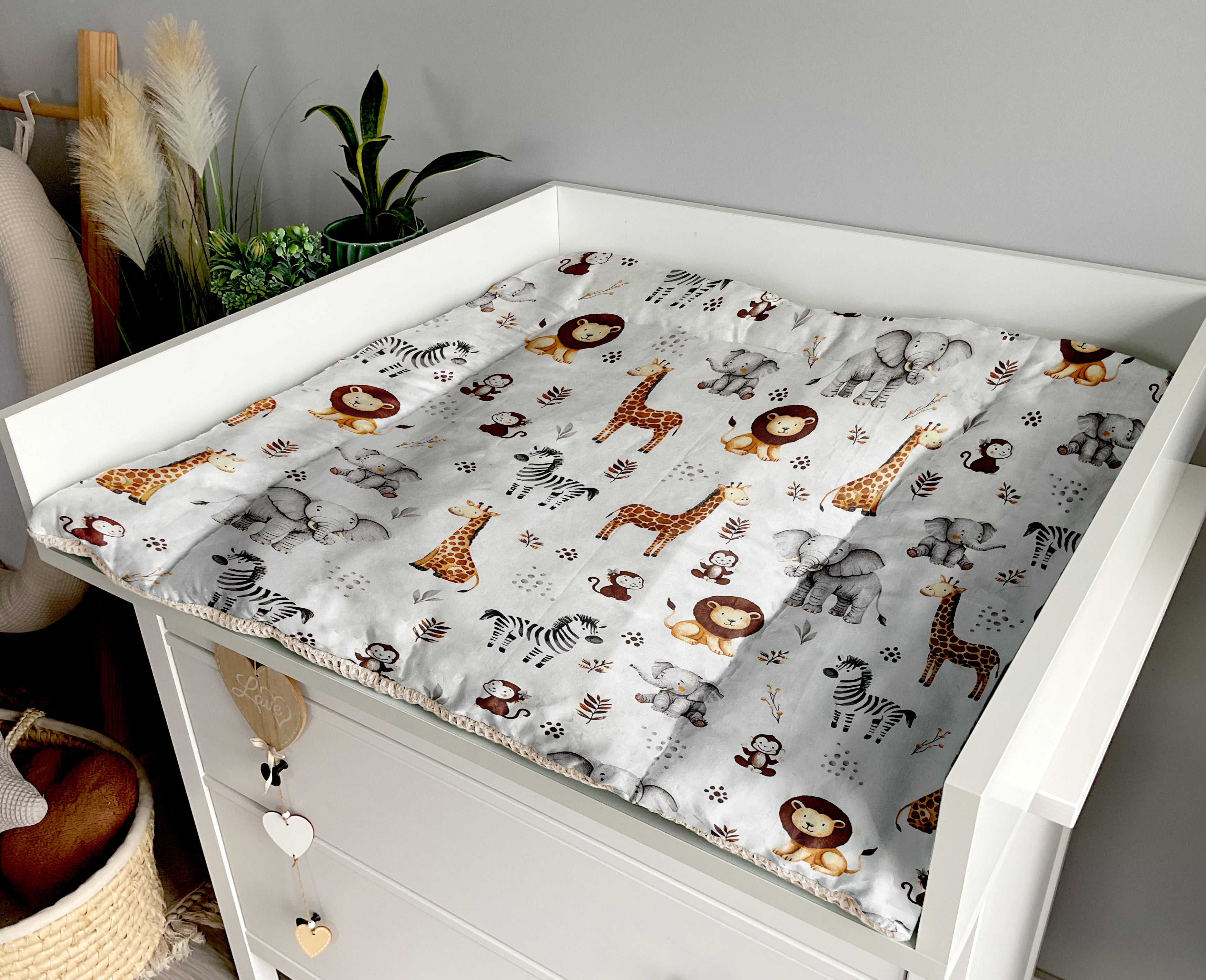 Changing mat | set of 6 elements | ZOO and light beige