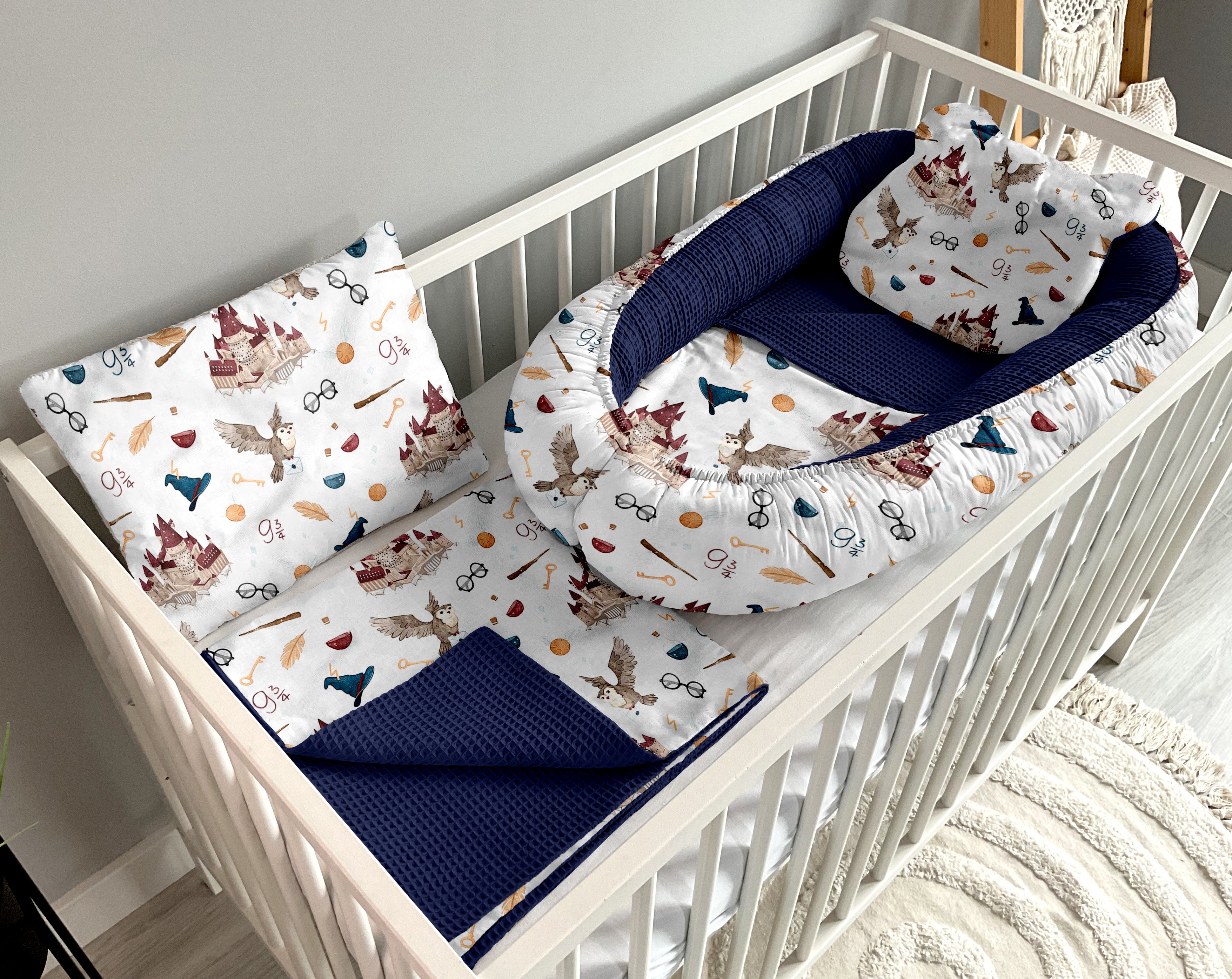 Babynestchen 5-teiliges Set | Schule der Magie und Marineblau [PREMIUM]