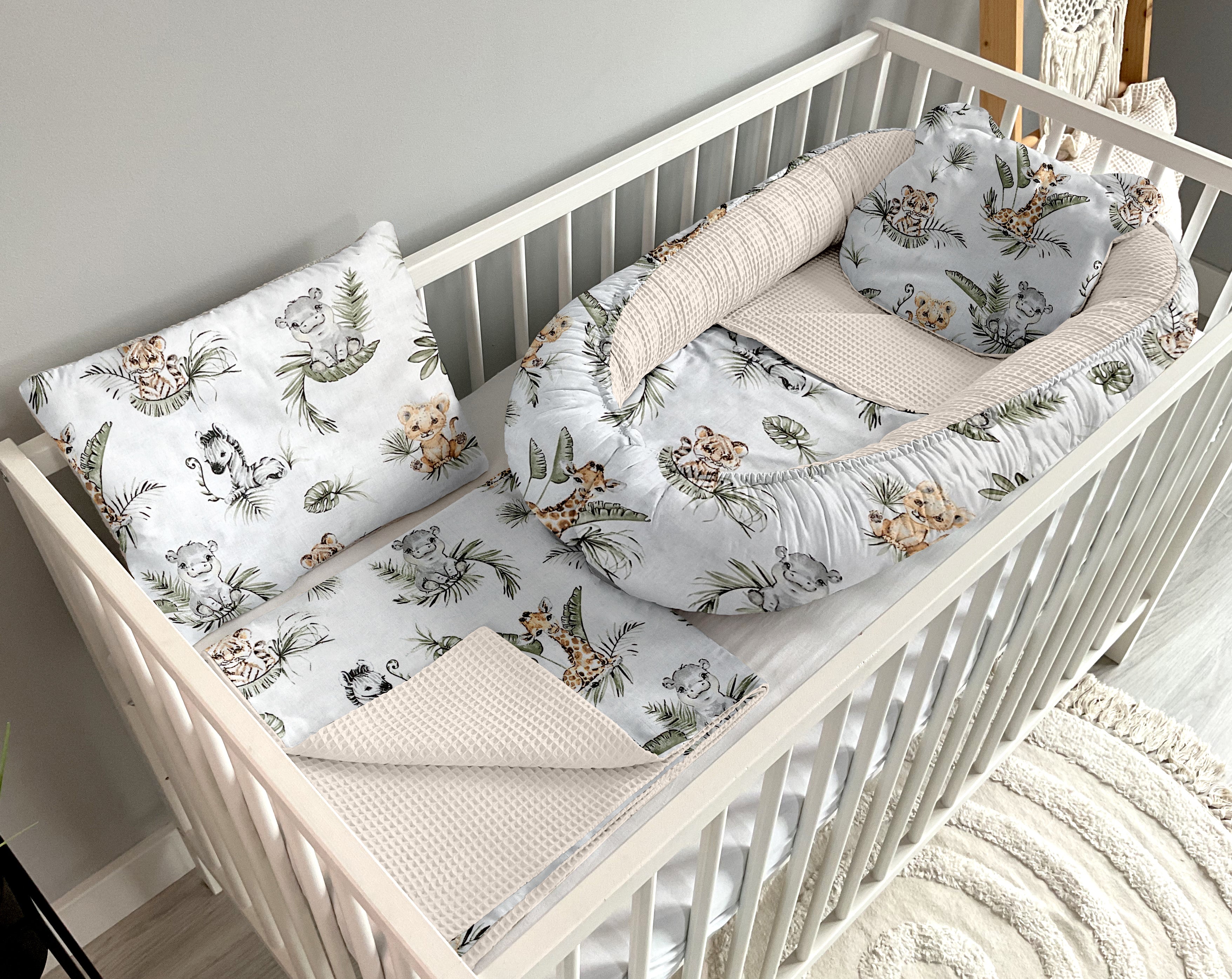 Babynestchen 5-teiliges Set | Safari und hellbeige