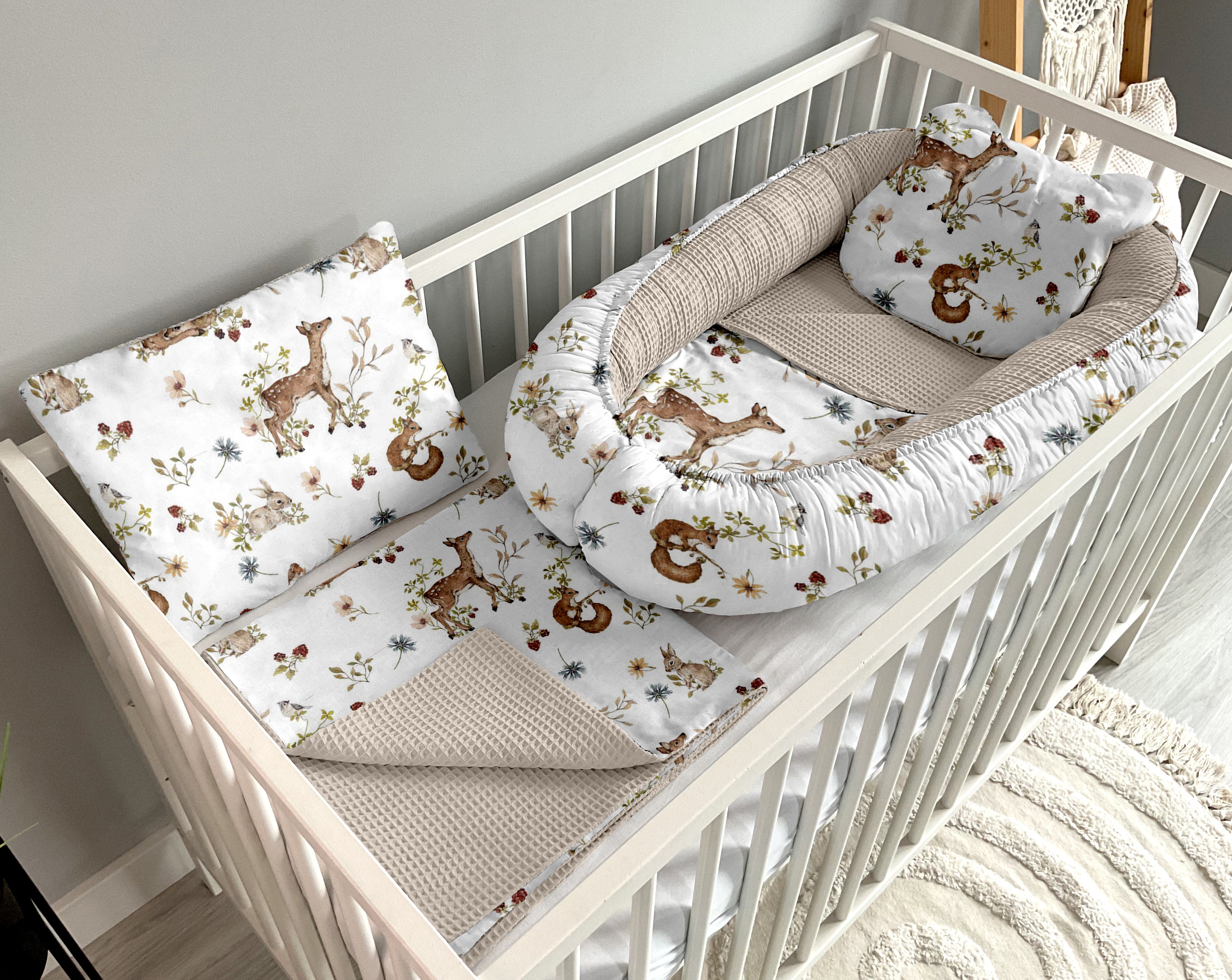 Babynest 5 piece set | Polish forest and sand [PREMIUM]