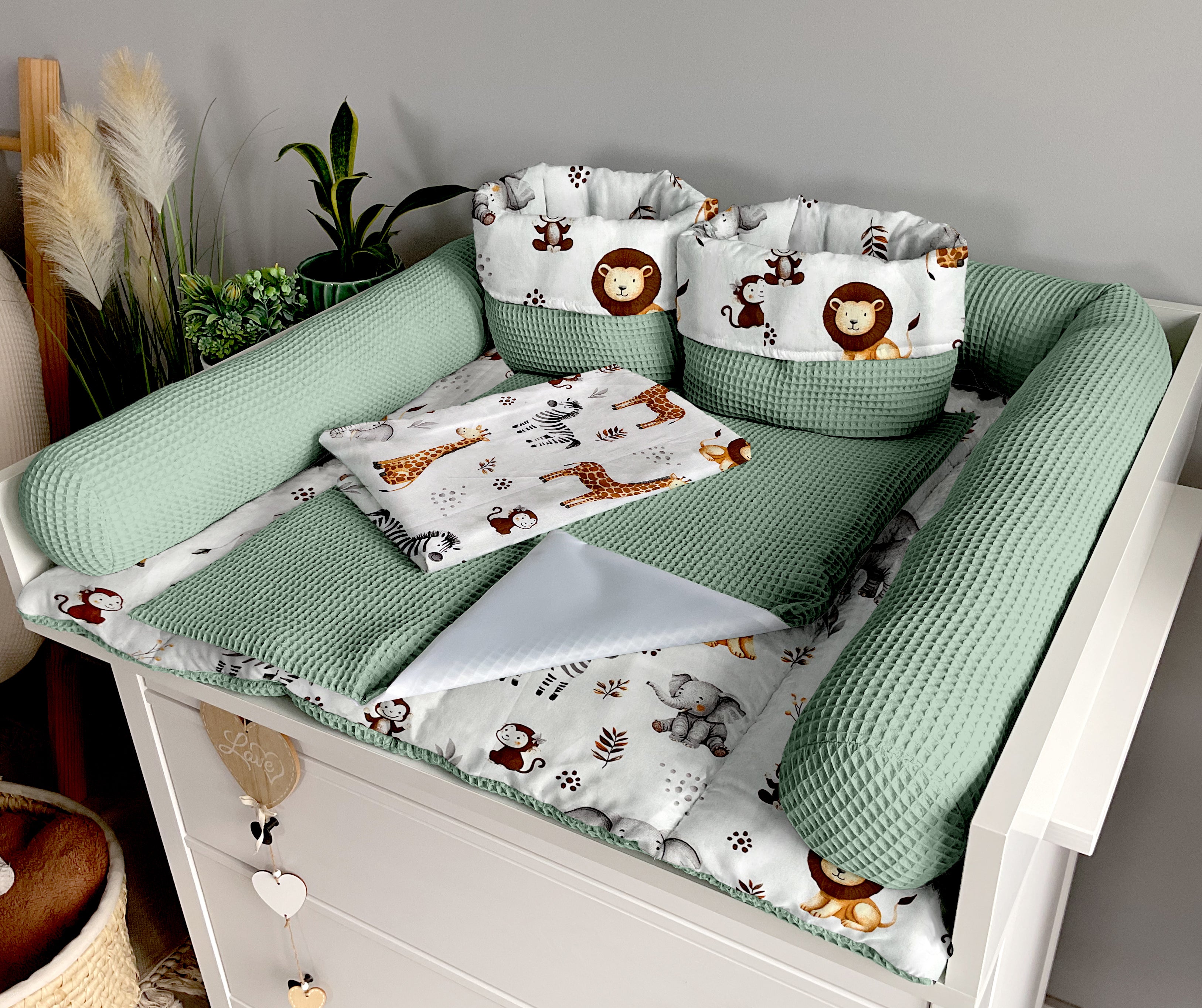 Changing mat | set of 6 elements | ZOO and dirty mint