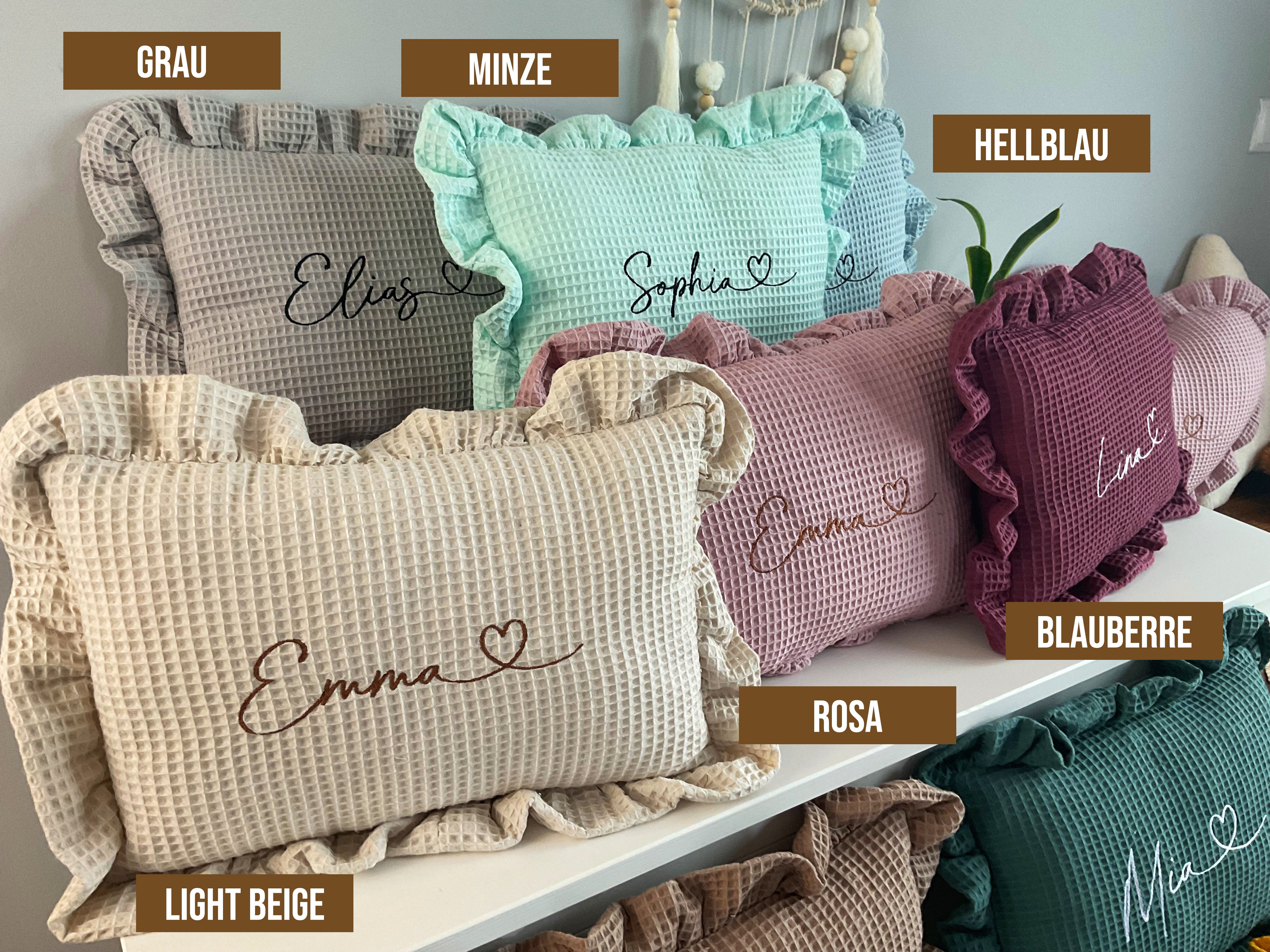 Pillow with a name for a child | Birthday gift | Babyshower gift | Grey - SleepeSheep