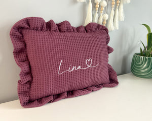 Pillow with a name for a child | Birthday gift | Babyshower gift | Grey - SleepeSheep