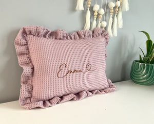 Pillow with a name for a child | Birthday gift | Babyshower gift | Grey - SleepeSheep