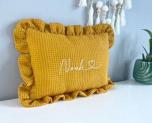 Pillow with a name for a child | Birthday gift | Babyshower gift | Grey - SleepeSheep