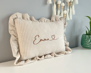 Pillow with a name for a child | Birthday gift | Babyshower gift | Grey - SleepeSheep